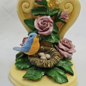 VTG 1996 CBK Ltd Book Ends Bluebirds Eggs Nest Spring / Easter / Mother's Day